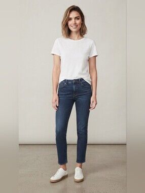 Rag & Bone Dre Low-Rise Slim Boyfriend Jeans Bayview Dark Wash Size 28 (32 x 27)